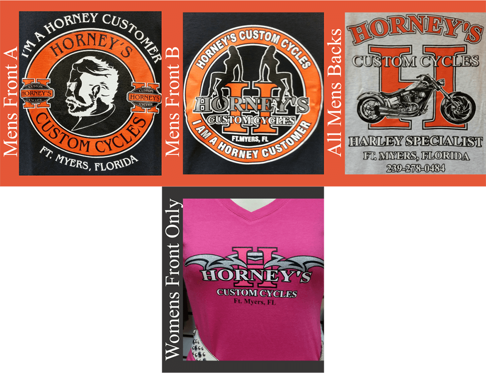 Available Apparel - Horney's Custom Cycles, Inc.